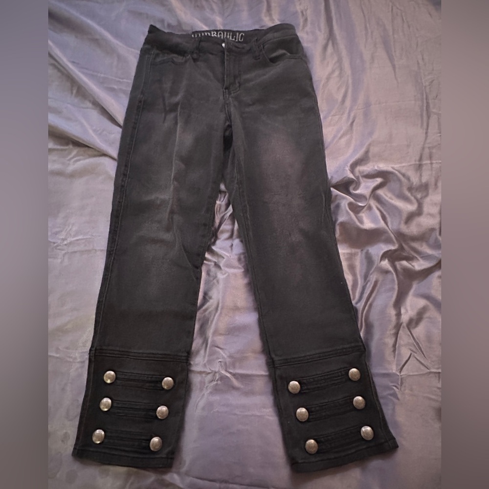 Hydraulic Black Denim Jeans Women’s Size 4 “Nolita” Curvy Slim Straight Leg